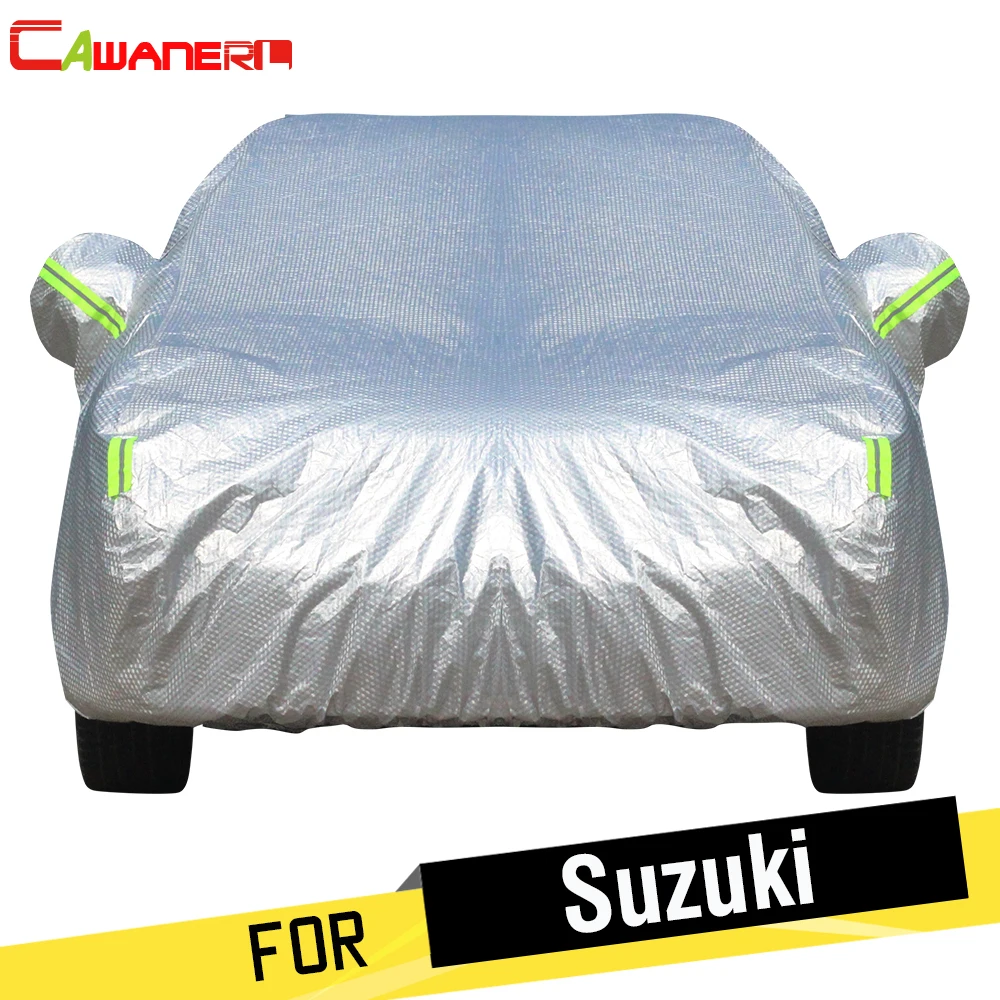 Cawanerl For Suzuki Alto S-Cross Alivio SX4 Vitara Thicken Car Cover Waterproof Sun Shade Snow Rain Protection Cotton Cover