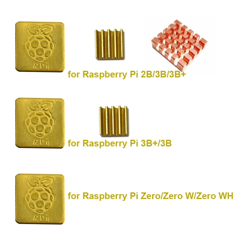 Raspberry Pi 3B + набор для радиатора медный радиатор 2 шт. алюминиевый 1 RPI Охлаждающий с