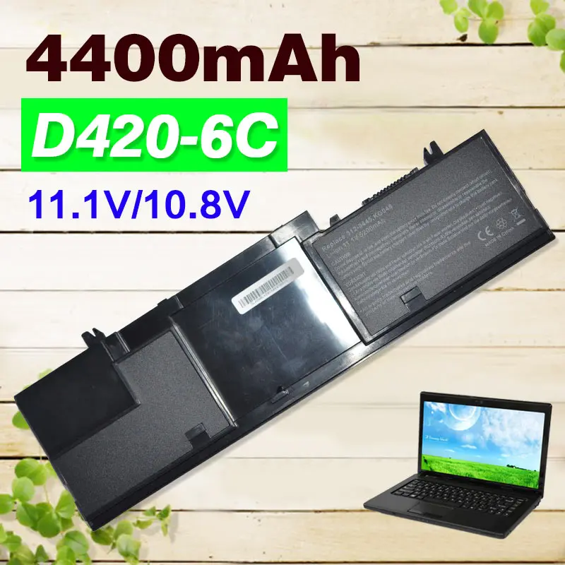 ApexWay 11 1 v 6 cell 4400mAh аккумулятор для ноутбука Dell Latitude D420 D430 451 10365 312 0445 KG126 FG442 GG386 JG917