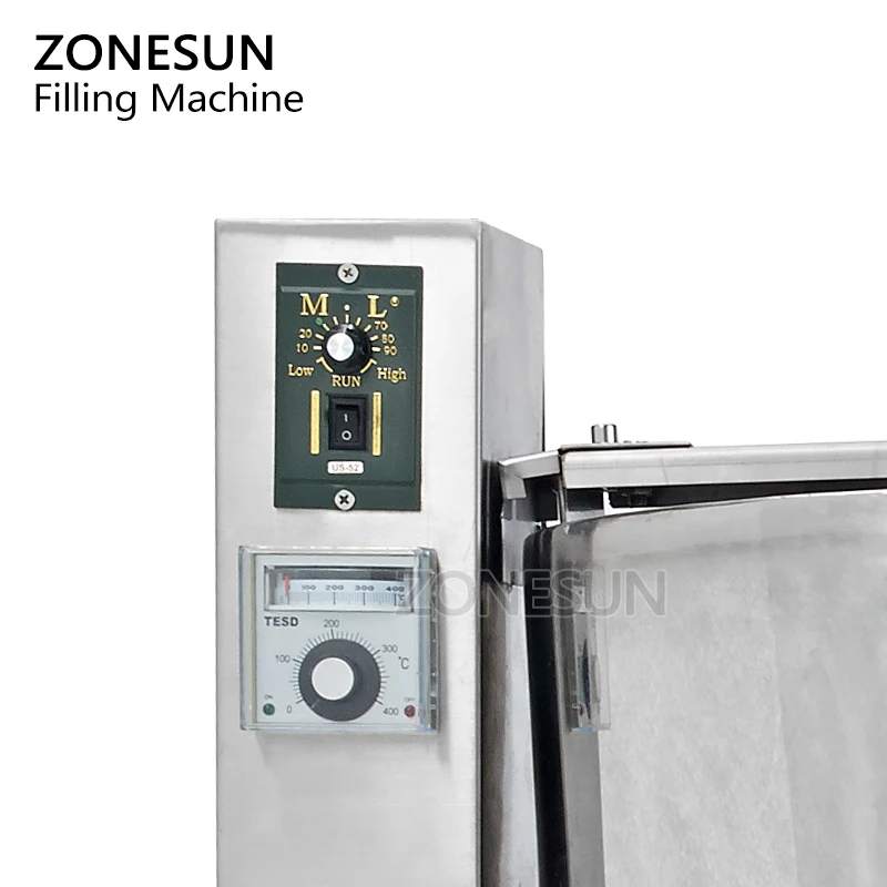 Смешивание ZONESUN с нагревателем наполнитель очень вязкий материал паста шоколад