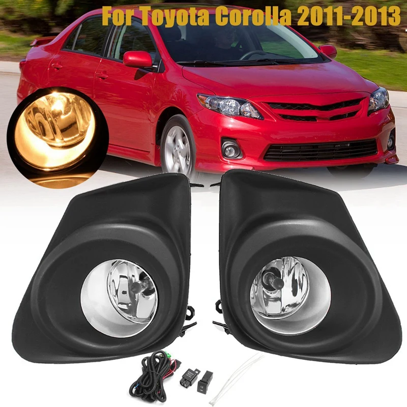 Car Front Bumper Fog Light Bulb Switch + 2 Grille Cover For Toyota Corolla 2011 2012 2013 | Автомобили и мотоциклы
