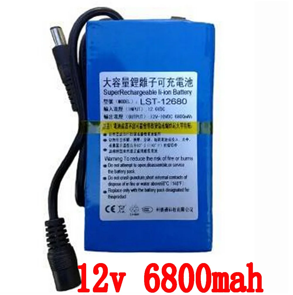 10pcs/12V lithium battery 12v 6800mah polymer street lights equipment LED standby power free shipping | Спорт и развлечения