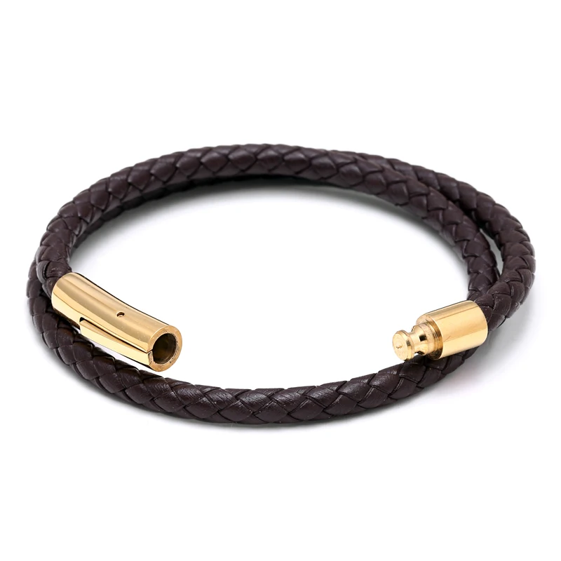 Mcllroy новый многослойный Плетеный браслет из телячьей кожи мужской крутой на