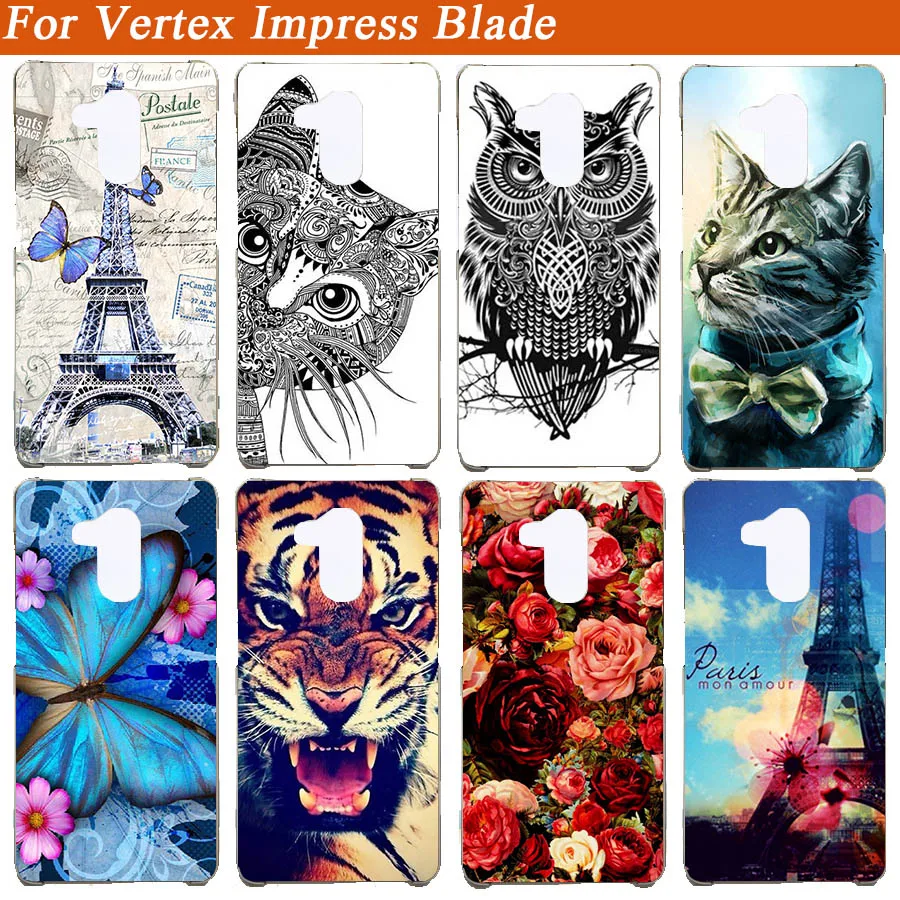 Мягкий силиконовый чехол для Vertex impresse Blade накладка С Рисунком Тигра совы | Отзывы и видеообзор