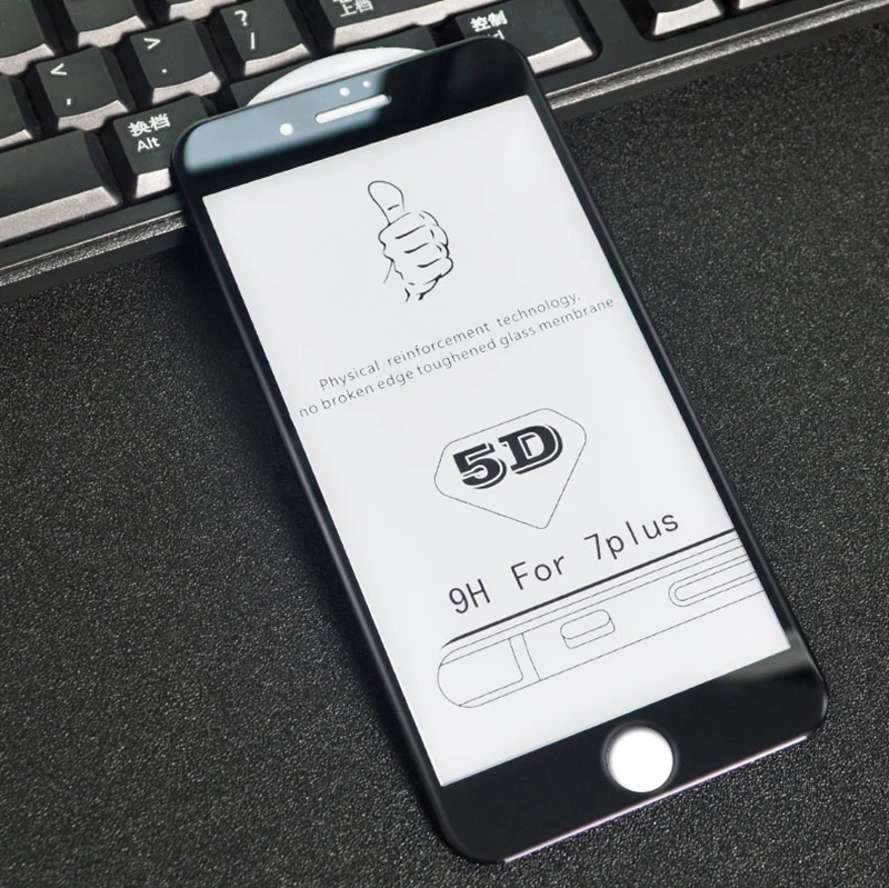 5D (2nd Gen 4D) Премиум Закаленное стекло протектор экрана для iPhone X 7 8 Plus закаленная