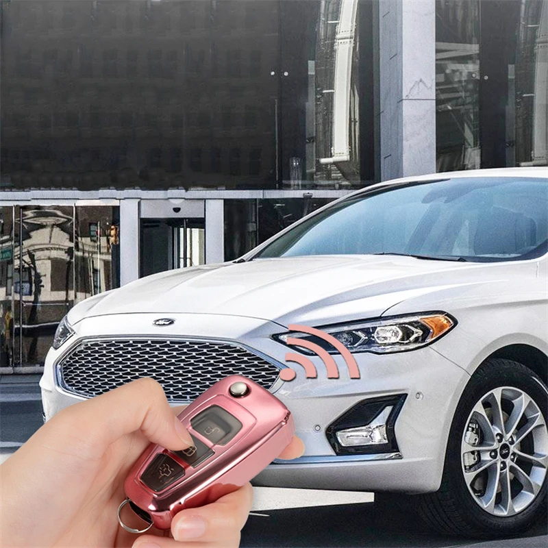 Водонепроницаемый Мягкий чехол для ключей автомобиля из ТПУ для Ford Focus 2 3 MK3 ST, RS Ecosport Fuga Escape Fiesta Fold Fey 3 кнопки авто брелок