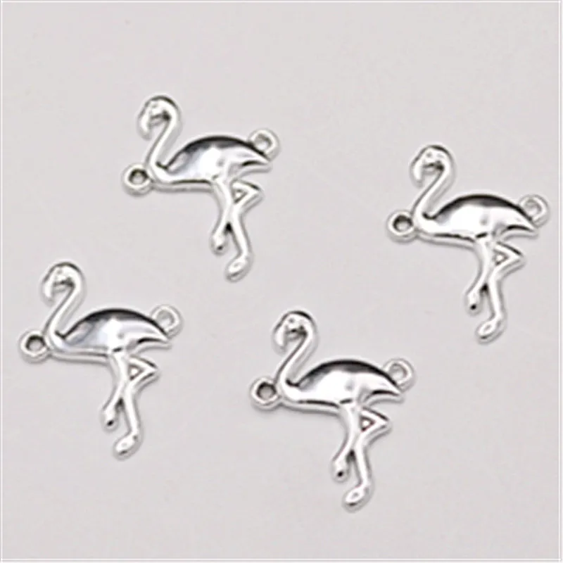 8 шт Цвет сохранение Гальваника Фламинго из очаровательного сплава Разъемы для