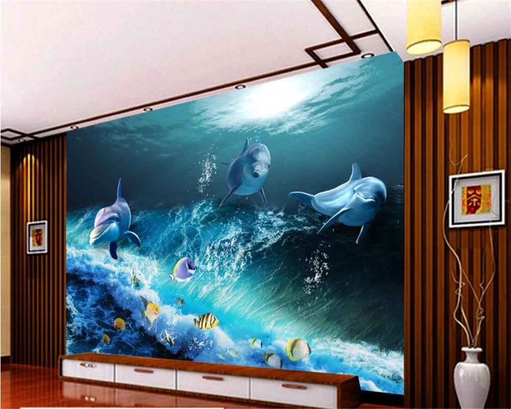 Пользовательские обои beibehang модные 3D с морским миром фоновые для гостиной и