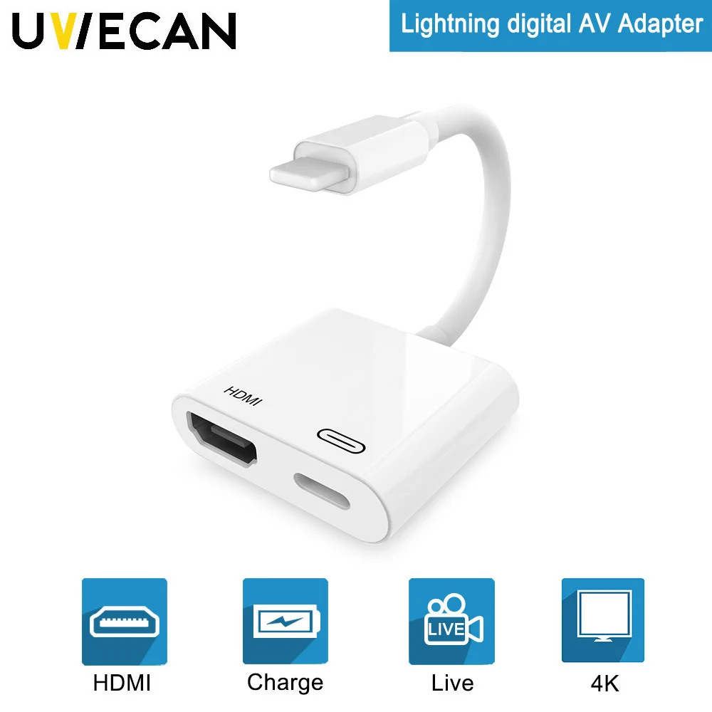5X для Lightning-Digital AV HDMI 4 K Кабельный разъем USB до 1080 P HD для iPad-HDMI адаптер для Iphone X/XR/8/7/Ipad Air
