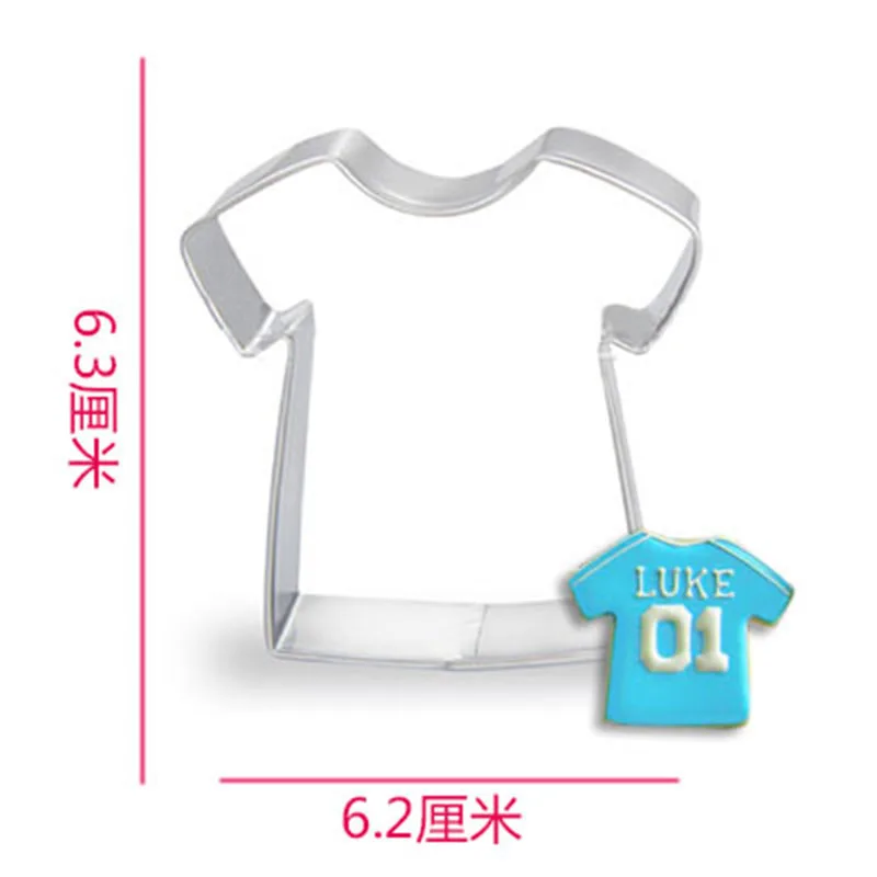 1x Shirt 1 шт. Кондитерская репостерия доктор рубашка плесень металлические формочки для печенья сахарная помадка-украшение для торта инструменты шоколадный кекс форма для бисквитов - Цвет: 1x Shirt