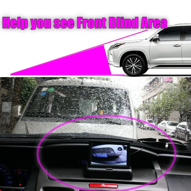 Для Toyota Tundra XK50 2007 ~ 2020 Автомобильный логотип Передняя камера ночного видения HD
