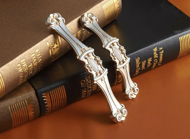 Ручка для ящика серебристого и белого цвета 4 стиля|decorative cabinet hardware|cabinet hardwaredrawer pull