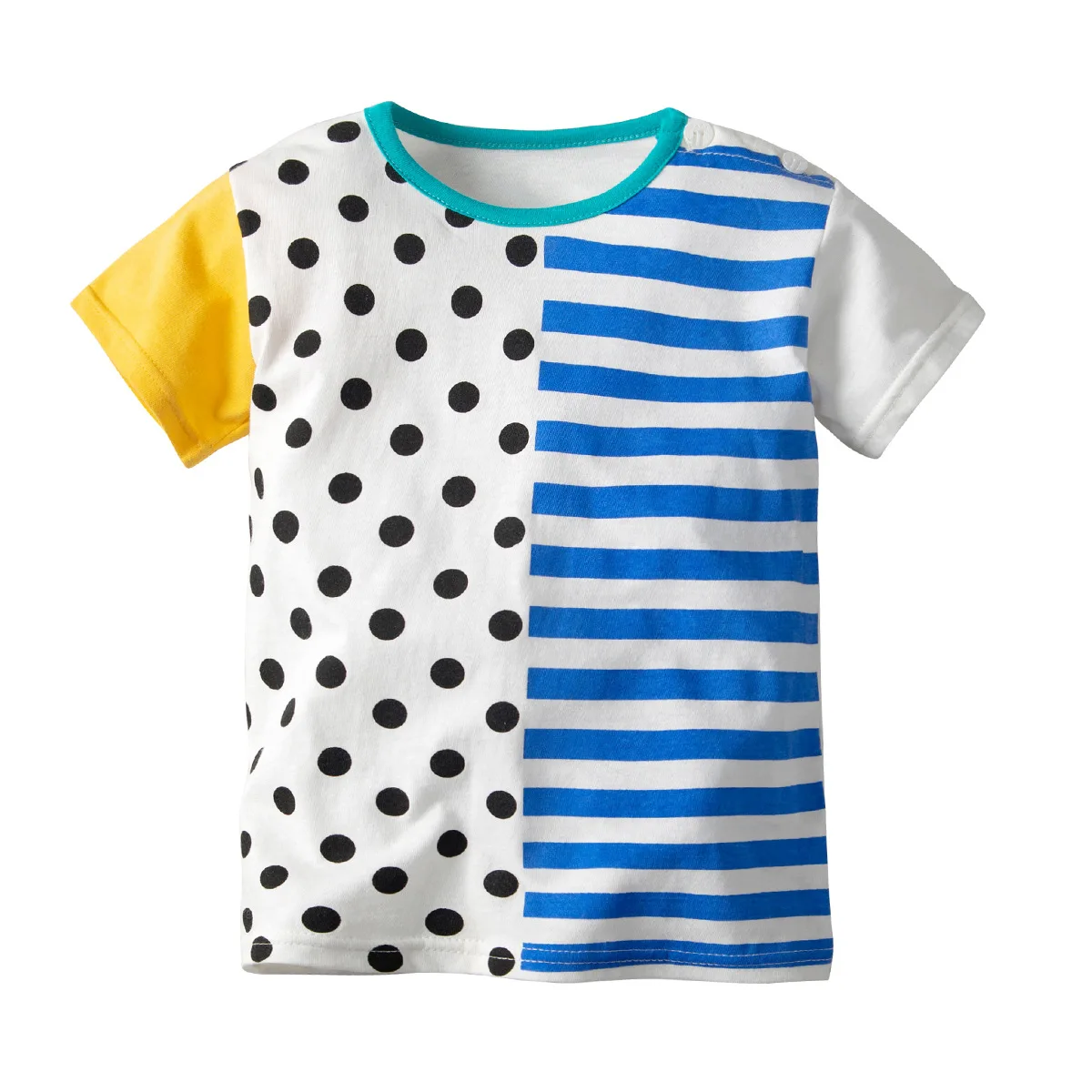 Oklady Baby Boy Summer Short Sleeve T-shirt + Shorts Trousers Clothes Children Boys Dot Set Cotton Suit |