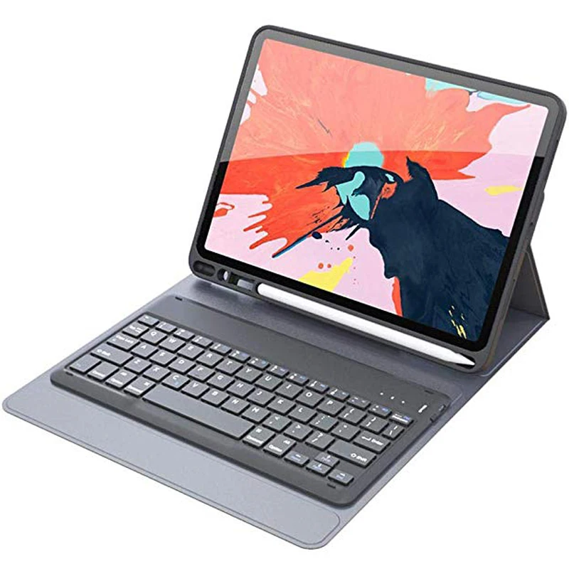 Беспроводной чехол с клавиатурой для IPad Pro 11 с функцией автоматического пробуждения/сна, ультра тонкий беспроводной смарт-Стенд Флип-Фолио жесткий чехол