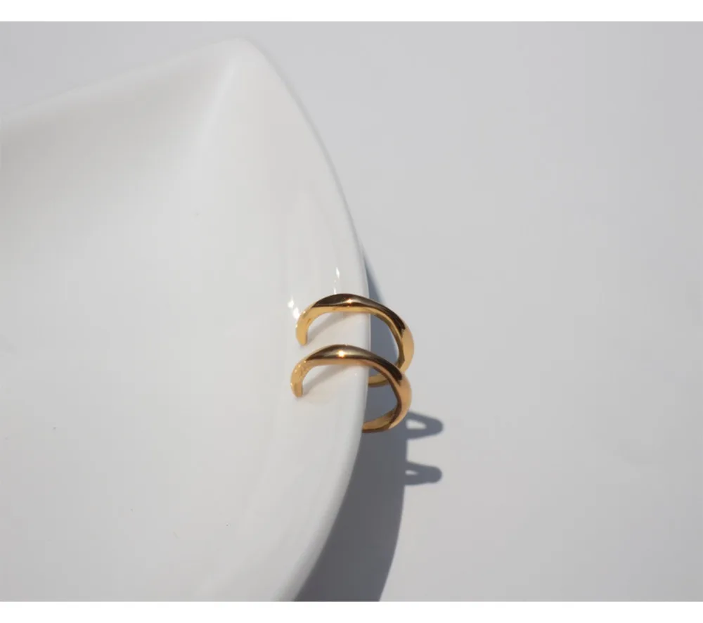 925 sterling silver fashion gold circle stud earring ear ring ear bone wild simple trend female girl silver ear jewelry
