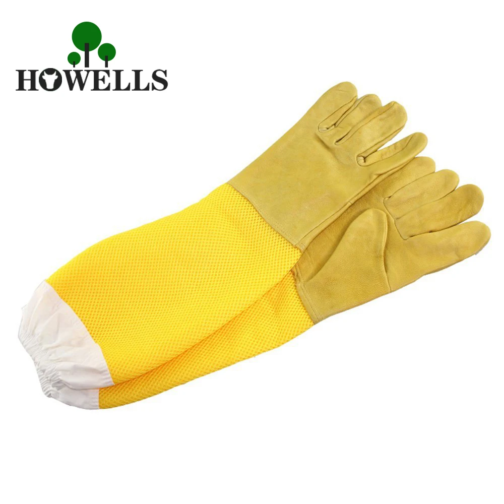 Перчатки с защитой от пчеловодства защитные перчатки из козьей кожи длинными