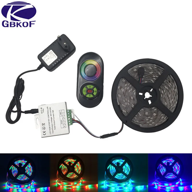Gbkof украшения 5 м 10 2835 Светодиодные полосы света Водонепроницаемый RGB Газа 3528 DC12V