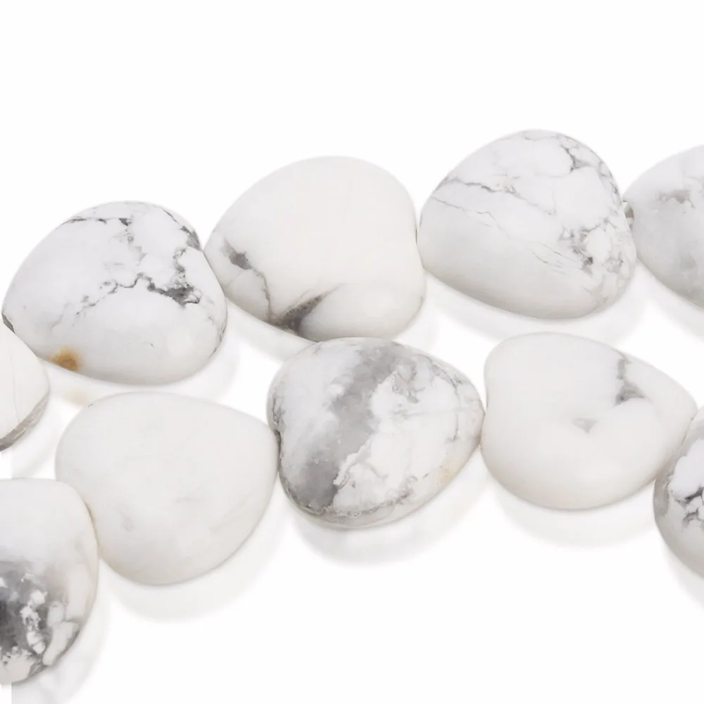 Модные опаловые кварцевые чакры Howlite оптом каменные бусины в форме сердца