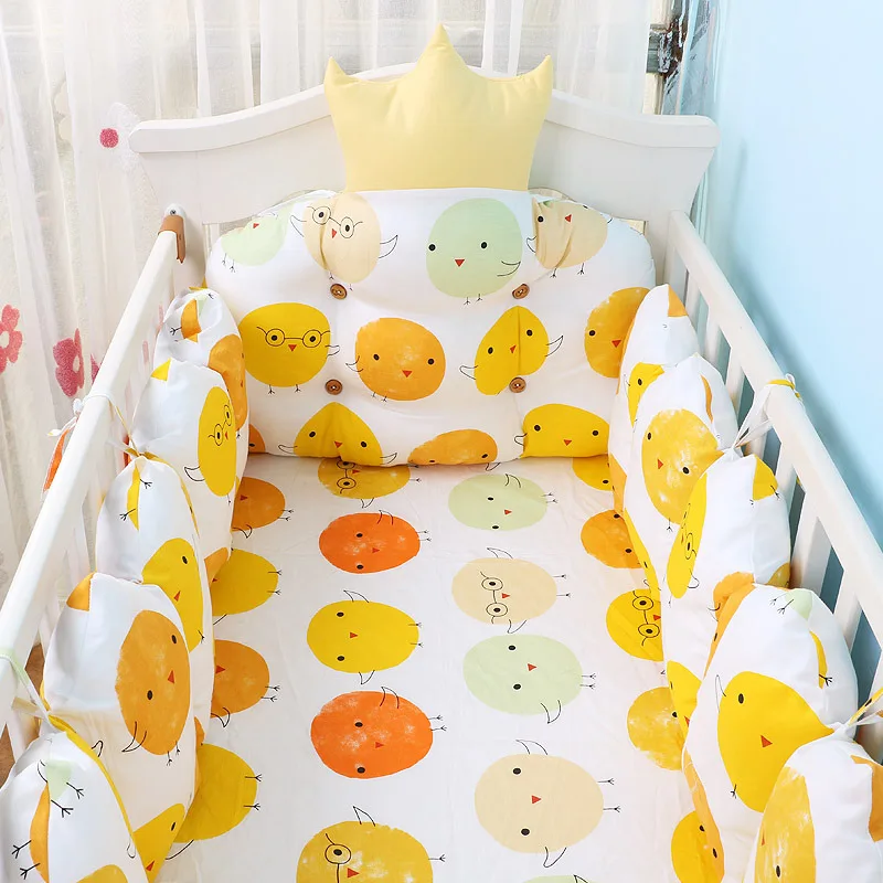 Комплект хлопкового постельного белья для новорожденных детская кроватка с