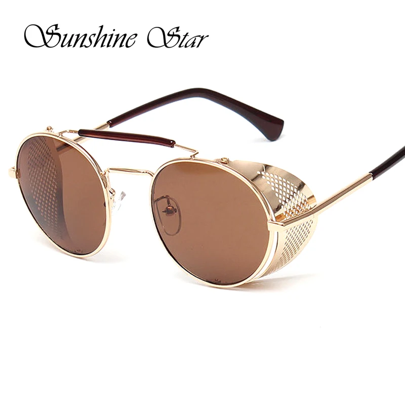 PAWXFB новые модные готические стимпанк очки Брендовые дизайнерские зеркальные для