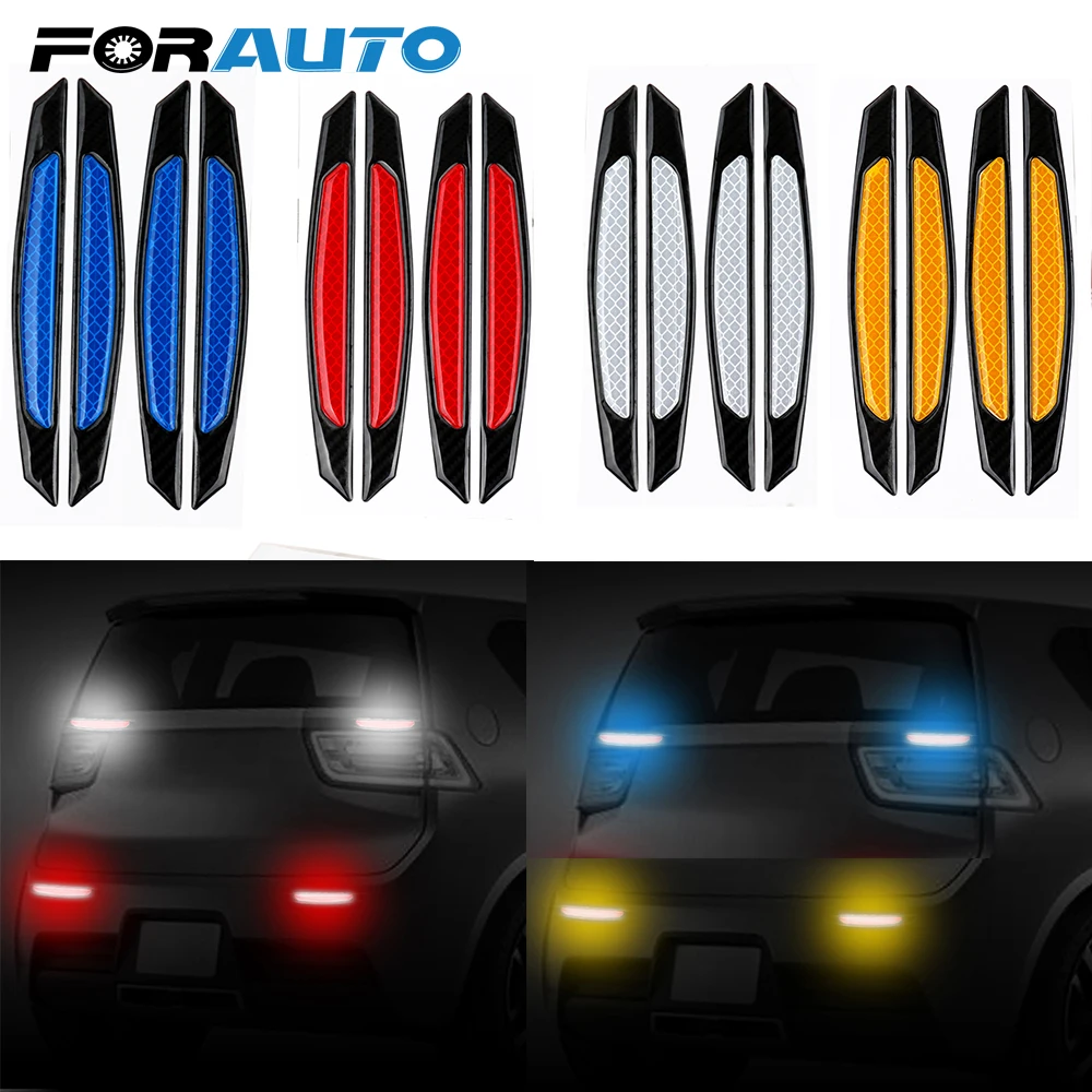 FORAUTO 4 шт./упак. Автомобильная Светоотражающая полоса анти столкновения
