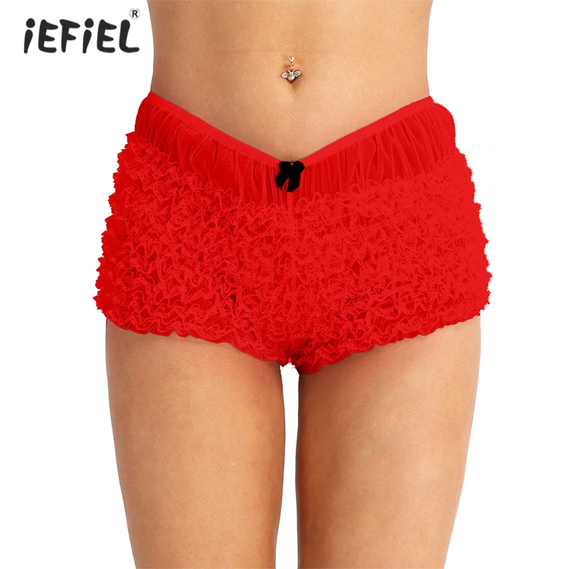 

Женские кружевные трусы с оборками, 5 цветов, iEFiEL