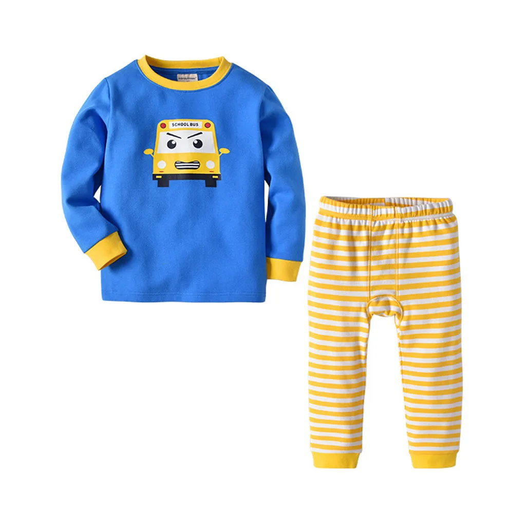 ARLONEET/Новинка 2019 милые пижамы для маленьких девочек и мальчиков топы с рисунком