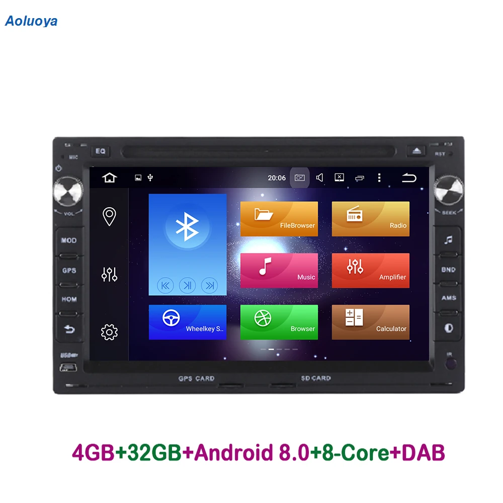 Aoluoya RAM 4 Гб Android 8 0 Восьмиядерный 2 DIN Автомобильный Радио DVD GPS навигация для Volkswagen VW