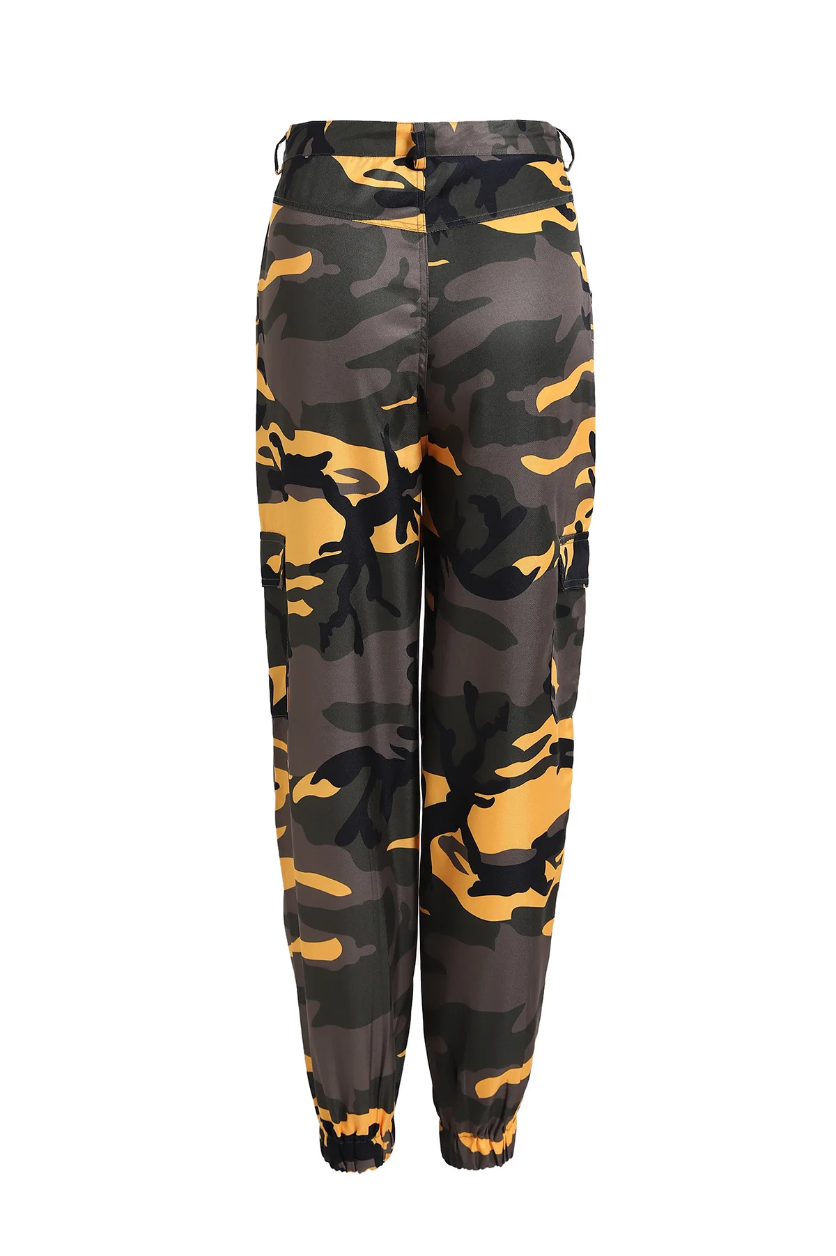 Для женщин Camo Cargo Высокая Талия хип-хоп брюки военные армейские камуфляжные длинные штаны Горячие Капри