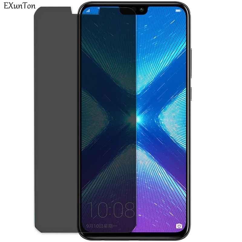 Закаленное стекло EXUNTON Anti Spy Privacy для Huawei Honor 8X 7X 6X Max Honor8X Honor7X Honor6X 2.5D защита экрана 9H