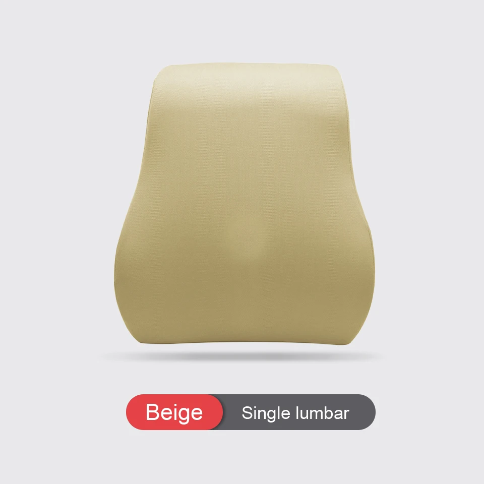 Beige lumbar support LOEN u-образная подушка для шеи с эффектом памяти поясничная поддержка для автомобиля подголовник массажная подушка дышащая износостойкая подушка для сиденья - Цвет: Beige lumbar support