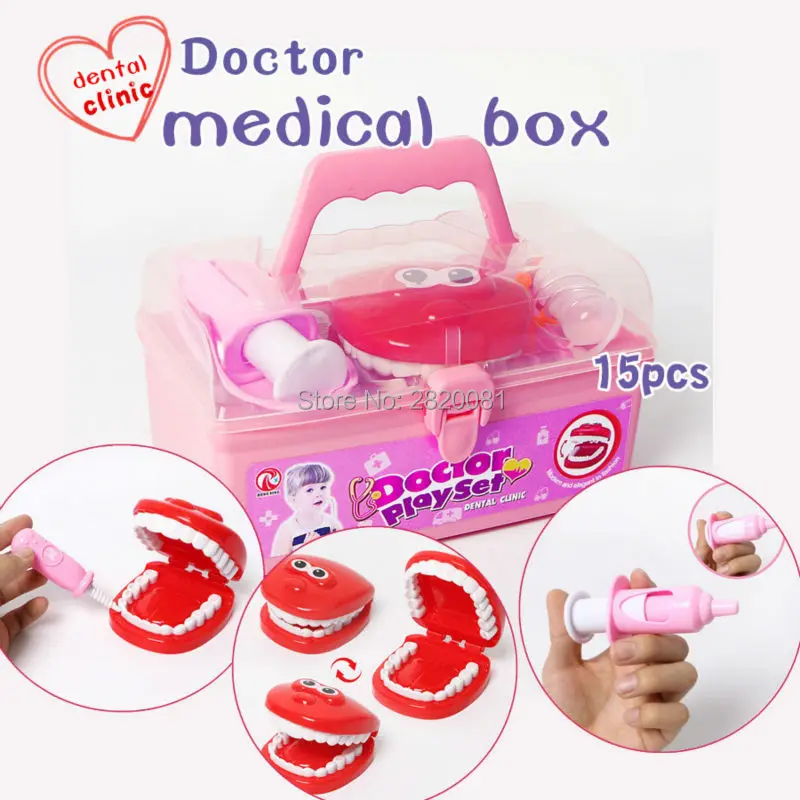 15pcs/set doctor series play set,children role play game dental clinic simulation medical kit,funny educational toys best gift
15pcs/set doctor series play set,children role play game dental clinic simulation medical kit,funny educational toys best gift
