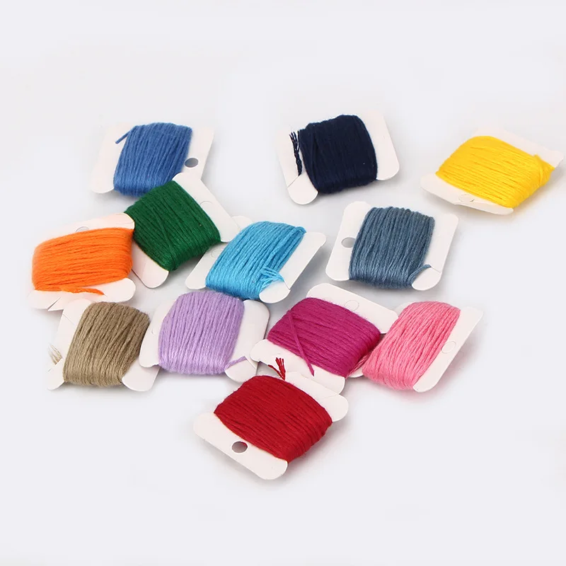 50 Colors DMC Embroidery Thread with Bobbins Storage Box DIY Sewing Tool Skeins Floss Cross Stitch | Дом и сад