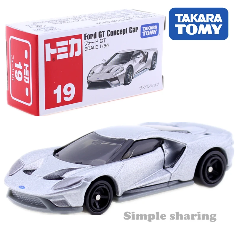 TOMICA NO.19 FORD GT Серебряный спортивный автомобиль масштаб 1:64 Takara Tomy металлические