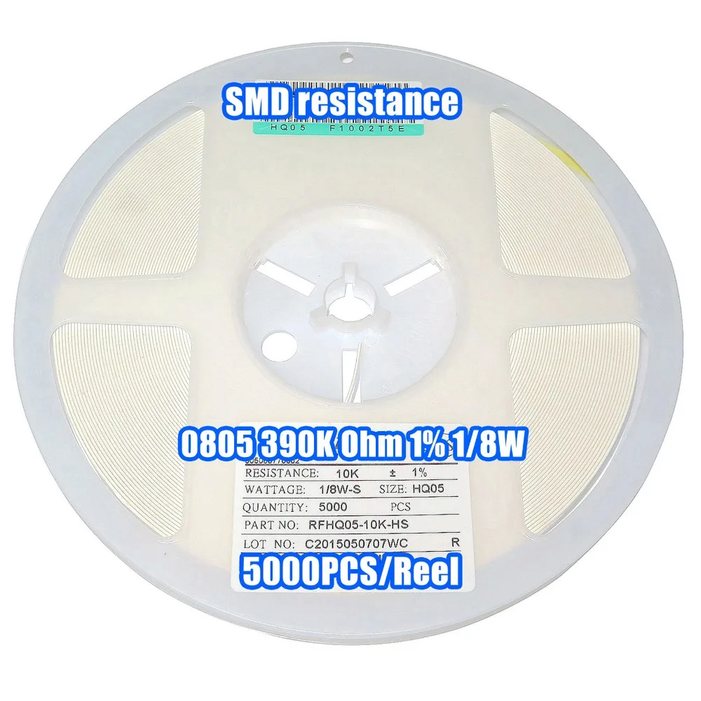 

1 Reel0805 390k 390K Ohm 1% 1/8W SMD Resistance 5000PCS/Reel