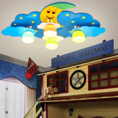 

Светодиодная лампа для детской комнаты, потолочное освещение, креативное, мультяшное, милое, для мальчиков и девочек, для спальни, звезда, лу...