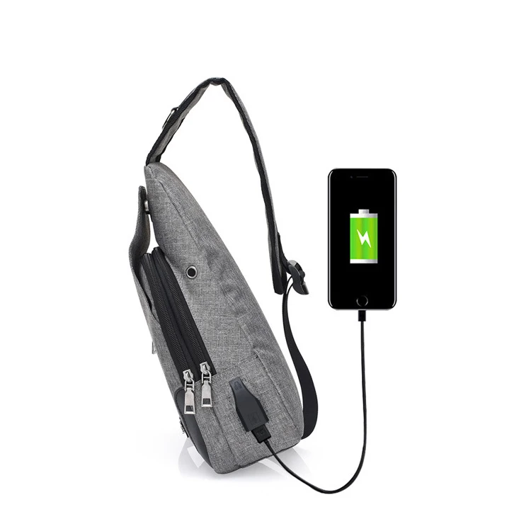 

Сумка-мессенджер мужская, летняя, с USB-разъемом для зарядки, 25 шт./лот