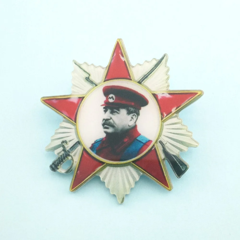 CCCP Сталин акриловый значок Россия творческая Одежда брошь пластик советский