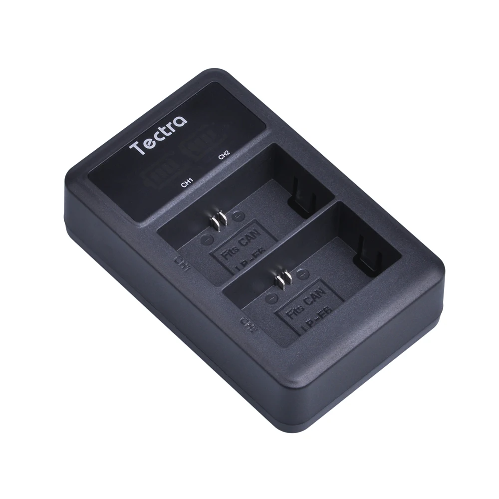 Tectra 4pcs LP-E6 LP E6 E6N цифровой аккумулятор + светодиодный дисплей USB двойное зарядное