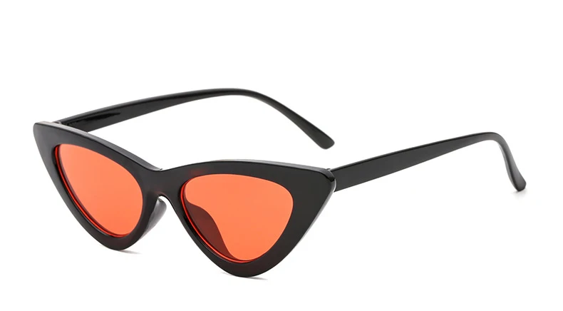 DCM Fashion Cat Eye Sunglasses Women Small Black Red Cheap Ladies Sun Glasses UV400