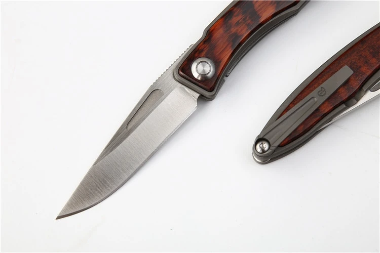 MIKER CR Mnandi M390 лезвие змея дерево титановая ручка складной нож медная шайба