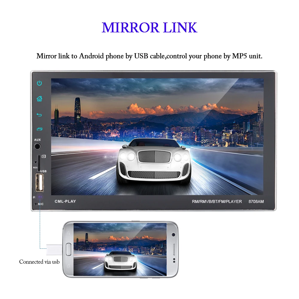 Автомагнитола AMPrime 7 &quotуниверсальная 2din GPS навигация автомобильный