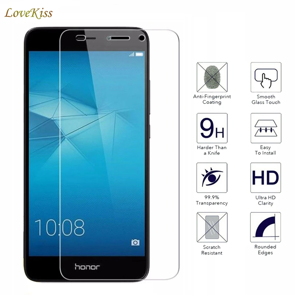 Закаленное стекло для Huawei P8 P9 Lite 2017 Honor 5A 8 4X 5X 6X 4C LYO L21 Y5 II Y6 CUN U29 защитная пленка