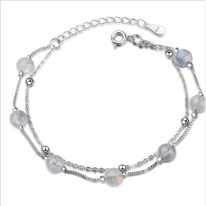 

Luxury Crystal Balls Bracelets Women Jewelry Top Quality Silver 925 Sterling Bracelet For Girl Lady Engagement Accessories Gift