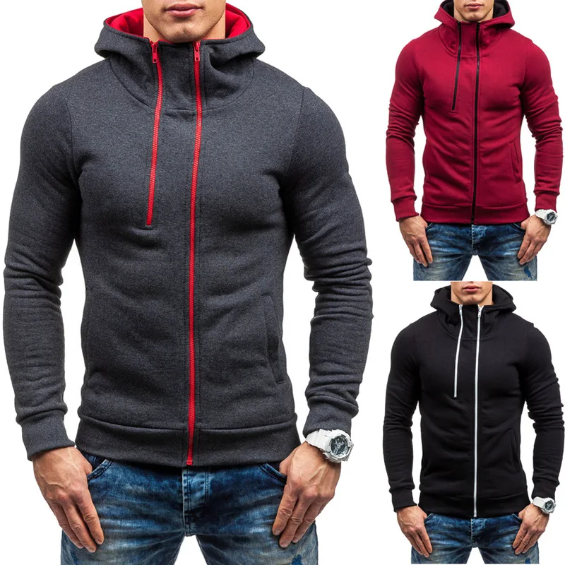 UNIVOS KUNI/Для мужчин модные толстовки с капюшоном брендовая Для s на застежке-молнии