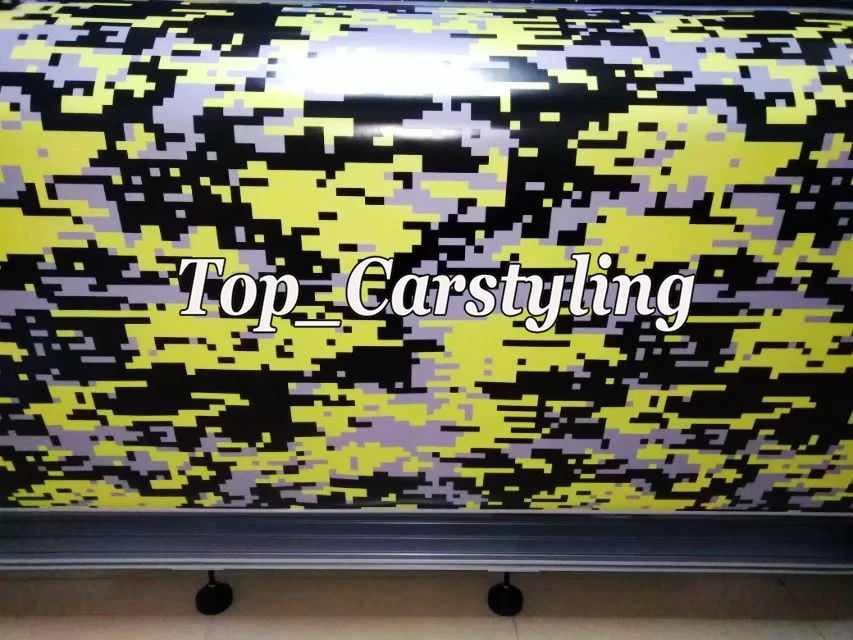 Желтый Ubran камуфляж винил для автомобиля обертывание цифровой наклейка на машину