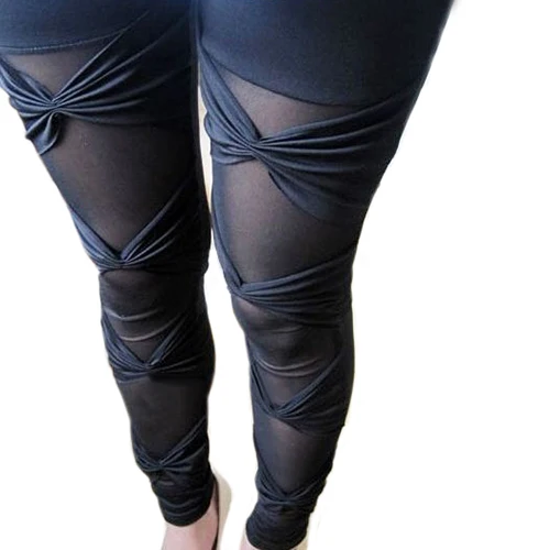 Горячая Творческий и женская мода Винтаж Сексуальная Ripped Стретч Леггинсы Брюки