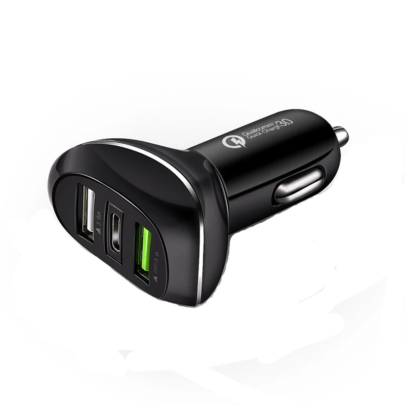 Car Charger ANLUD Quick Charge 3,0 Автомобильное зарядное устройство fm-передатчик Bluetooth автомобильный комплект TYPE-C 3.0A 18 Вт Автомобильные аксессуары для Xiao huawei мобильный телефон - Название цвета: Car Charger