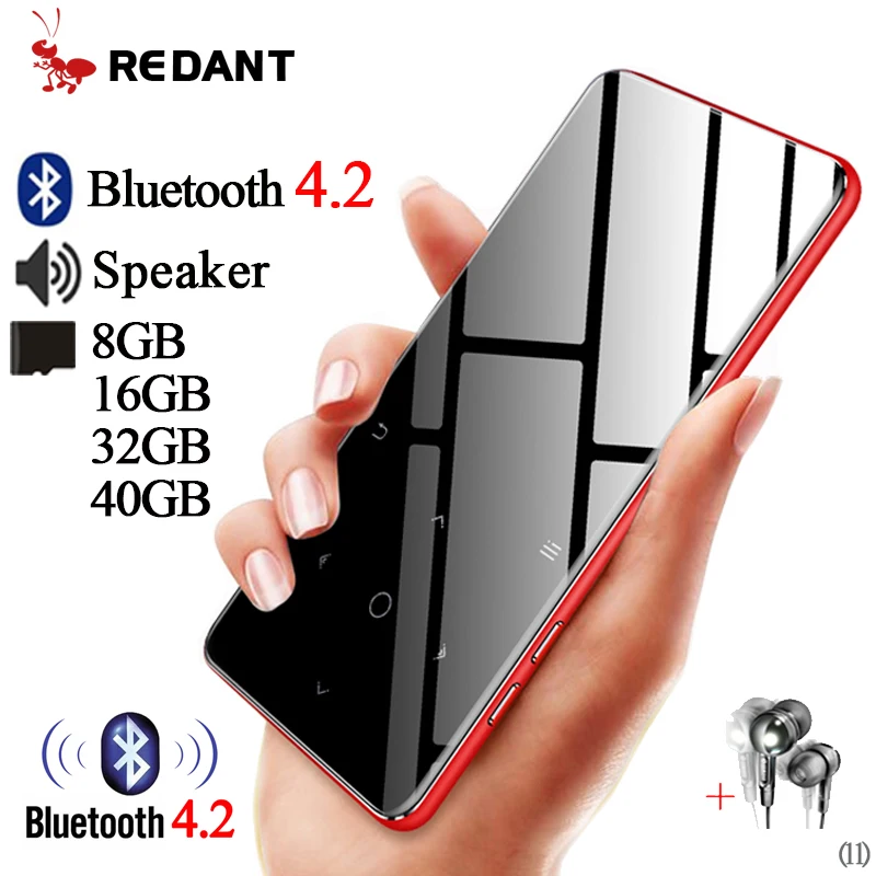MP4 плеер, bluetooth, металлический mp3 mp4 плеер, портативный медиа-плеер, mp 4 с сенсорными клавишами, экран 2,4 дюймов, fm-радио, walkman, Hifi