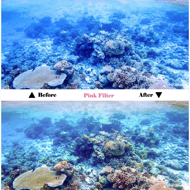 Набор фильтров из 3 предметов красный розовый фиолетовый трубка объектив для